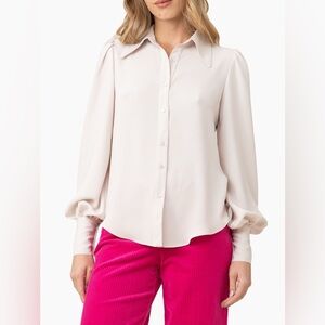 Blair Balloon-Sleeve Blouse